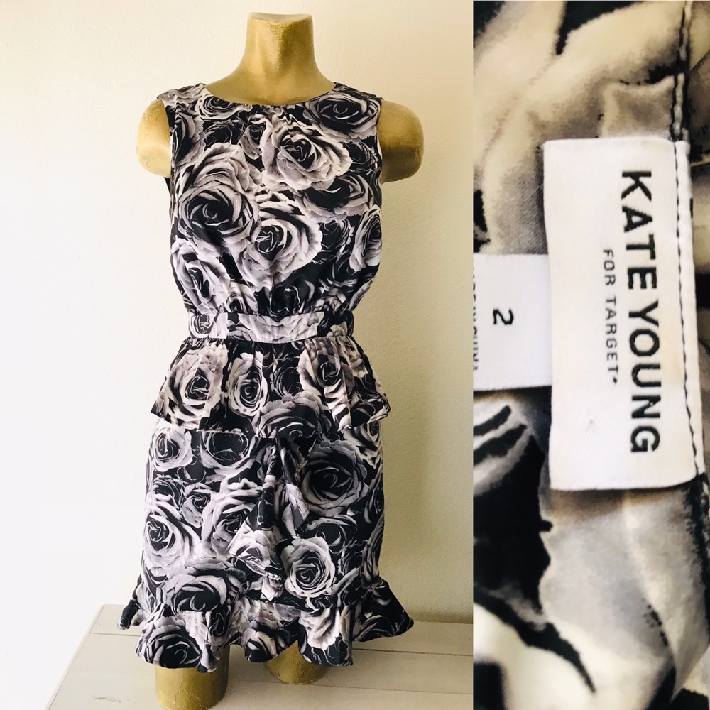 KATE YOUNG for Target ROSE Ruffle DRESS Size 2 - Picture 11 of 13